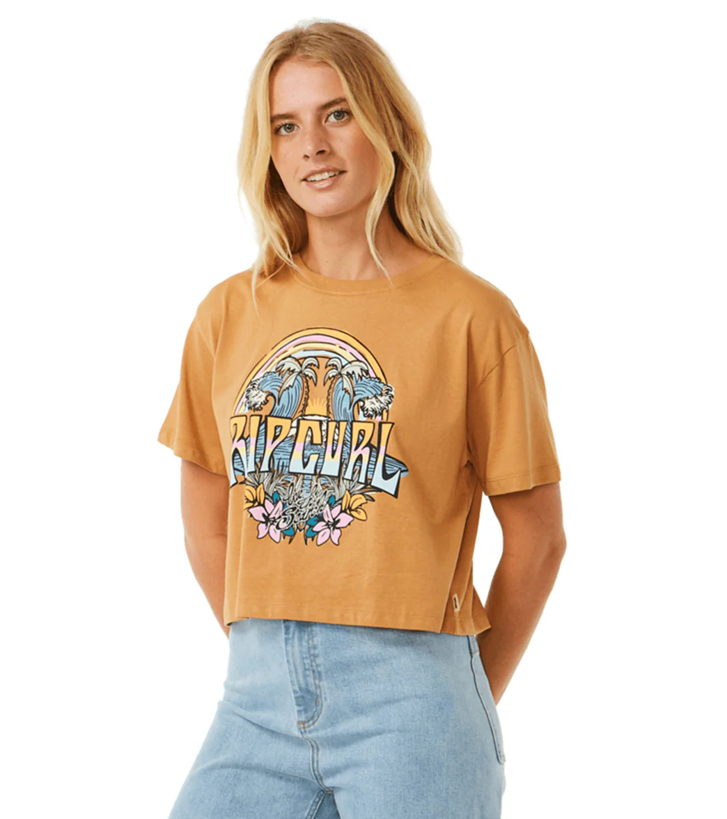 Rip Curl Women's Block Party Crop Tee - Image 2