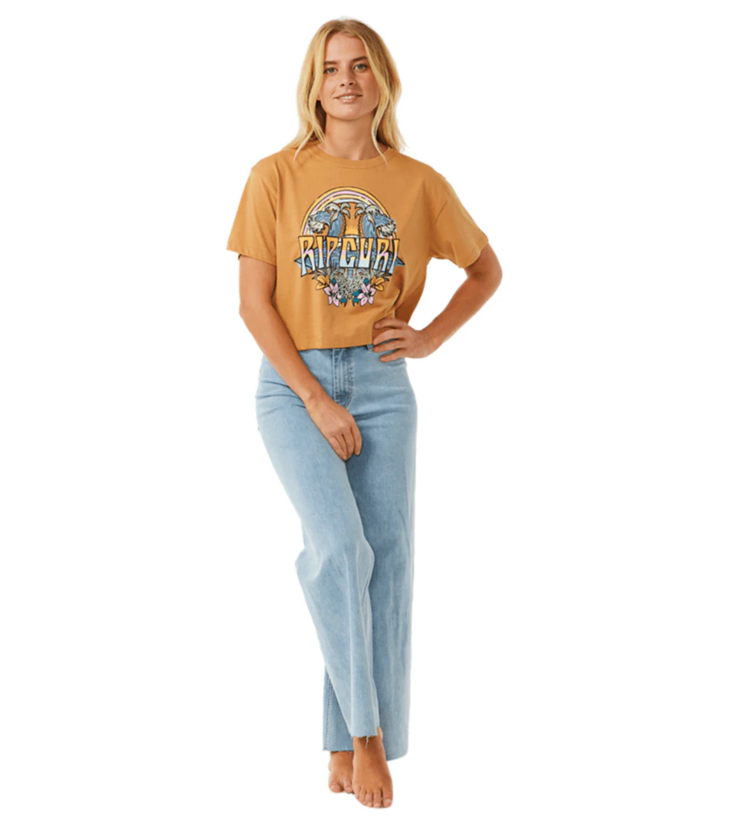 Rip Curl Women's Block Party Crop Tee - Image 4