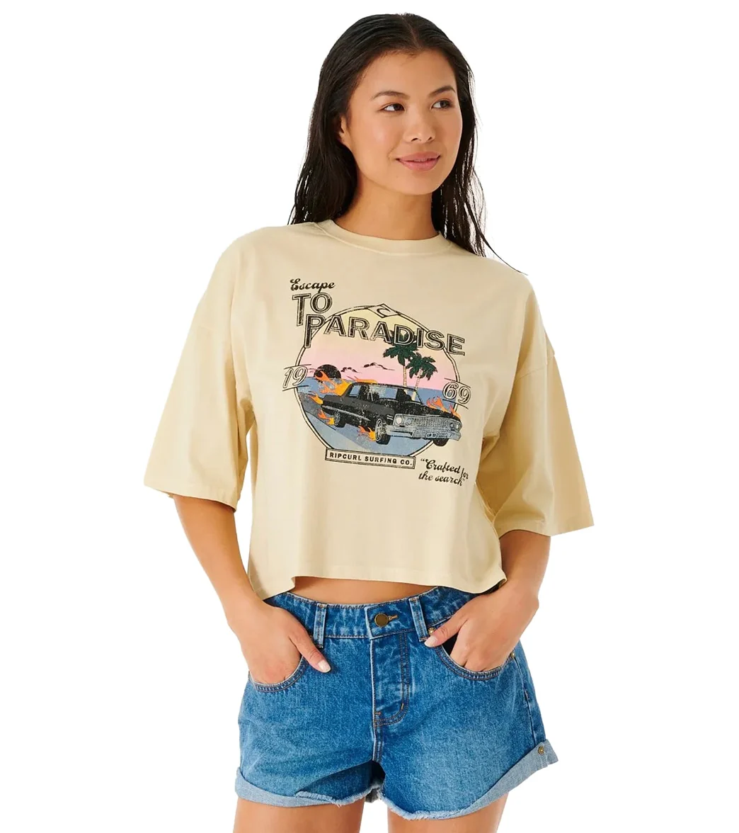 Rip Curl Women's Escape to Paradise Heritage Tee Shirt