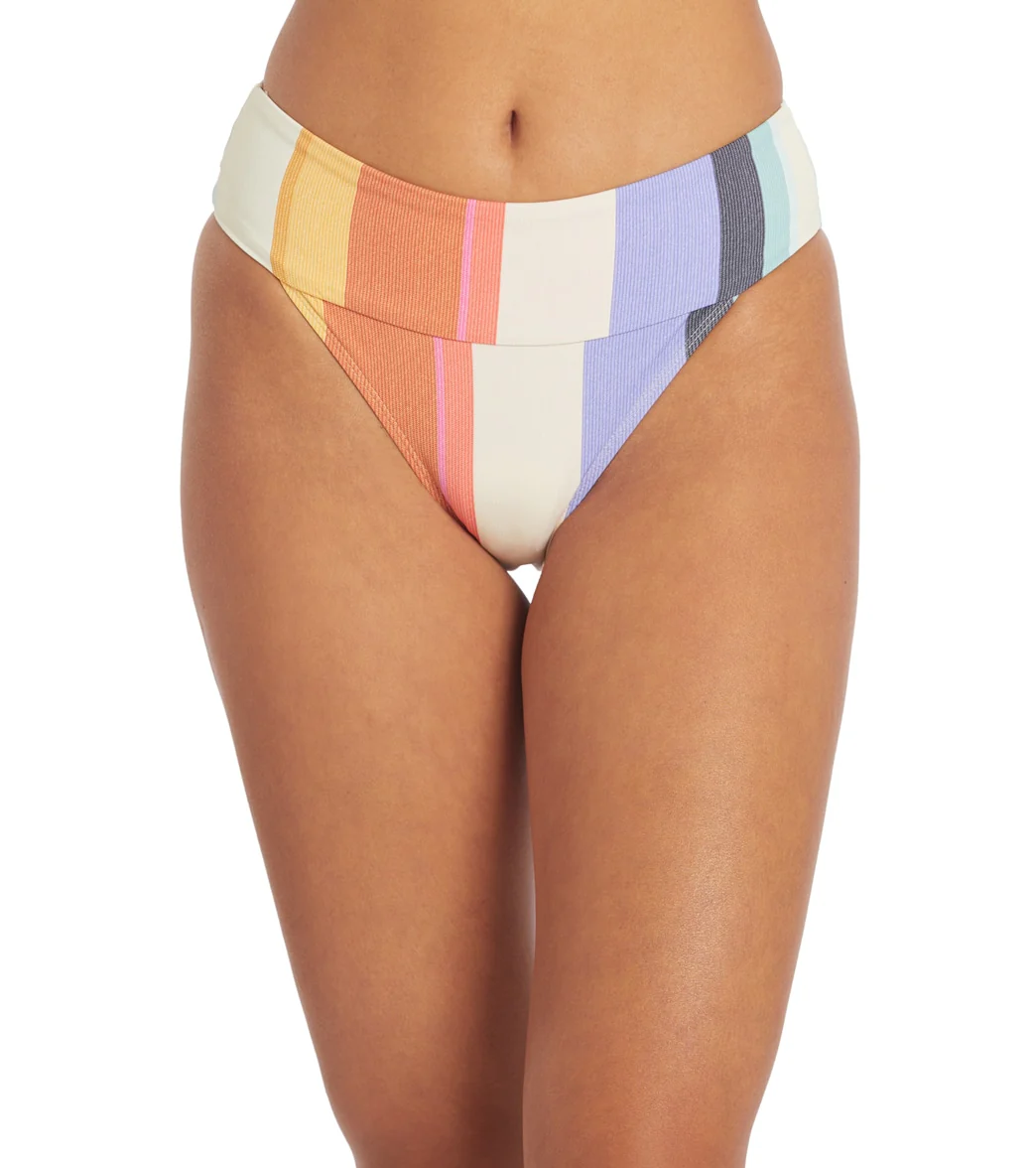 Rip Curl Women's Heat Wave Cheeky Mid Rise Bikini Bottom - Image 7