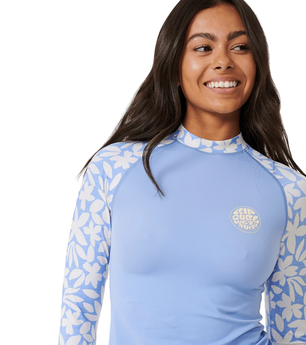 Rip Curl Women's Holiday Tropics Long Sleeve UPF 50 Rash Guard - Image 5