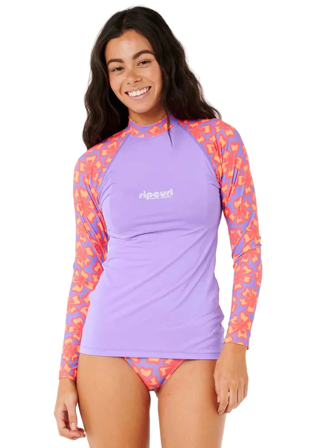 Rip Curl Women's Neon Isles Long Sleeve UPF 50+ Rash Guard - Image 2