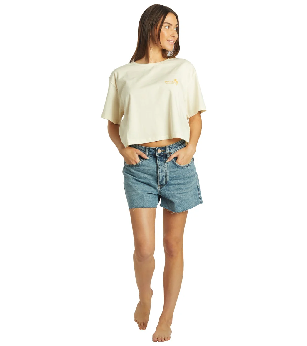 Rip Curl Women's The Island Short Sleeve Crop Tee - Image 4