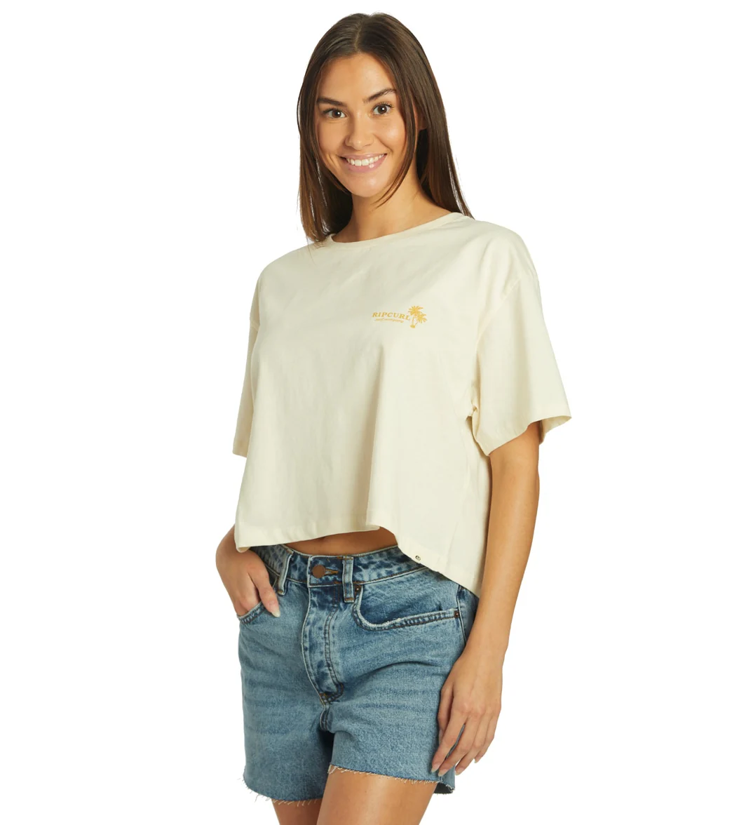 Rip Curl Women's The Island Short Sleeve Crop Tee - Image 5