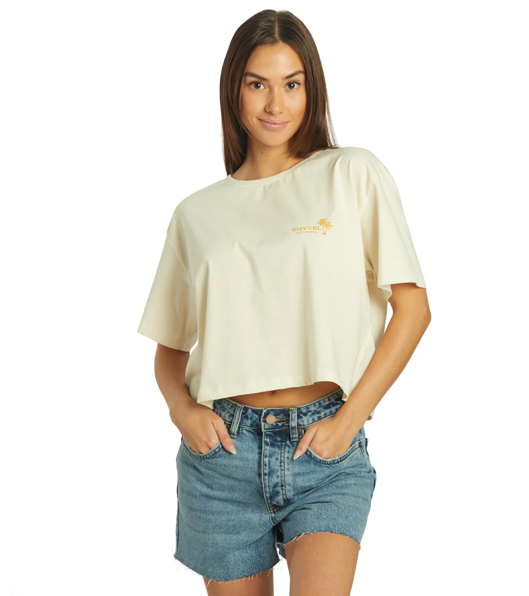 Rip Curl Women's The Island Short Sleeve Crop Tee - Image 8