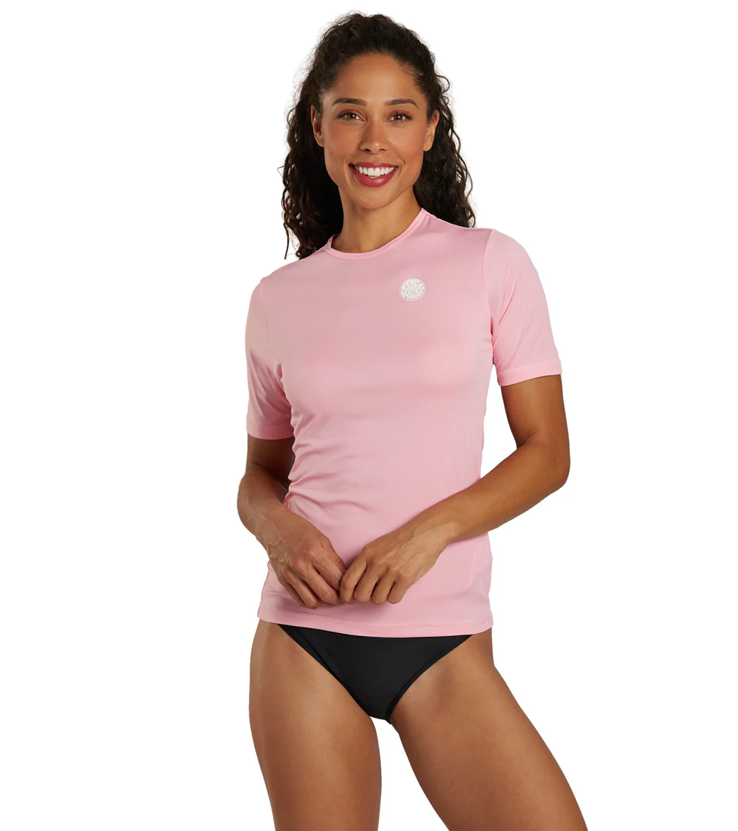 Rip Curl Women's Whitewash Loose Fit Short Sleeve Rash Guard - Image 6