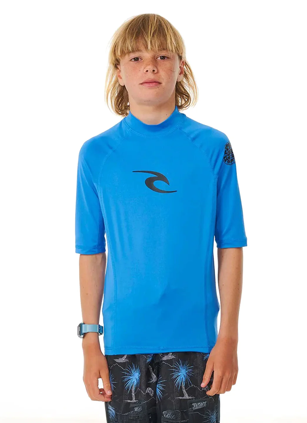 Rip Curl Youth Brand Wave Short Sleeve UPF 50 Rashguard (Big Kid) - Image 6