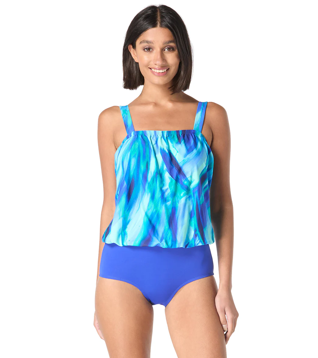 Roxanne Women's Chlorine Resistant Bra Sized Summer Sky One Piece Swimsuit (C/D/DD Cup) - Image 2