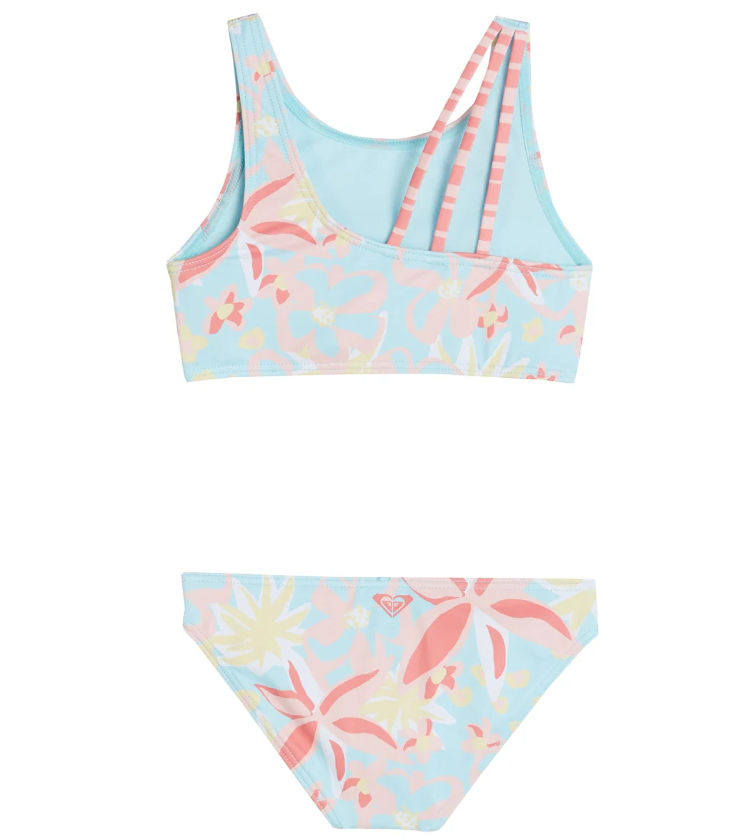 Roxy Girls' Holiday Flower Two Piece Bikini Set (Toddler, Little Kid) - Image 2