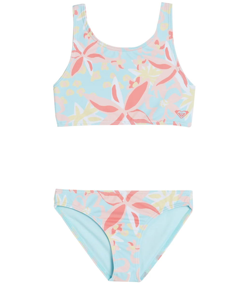 Roxy Girls' Holiday Flower Two Piece Bikini Set (Toddler, Little Kid) - Image 5