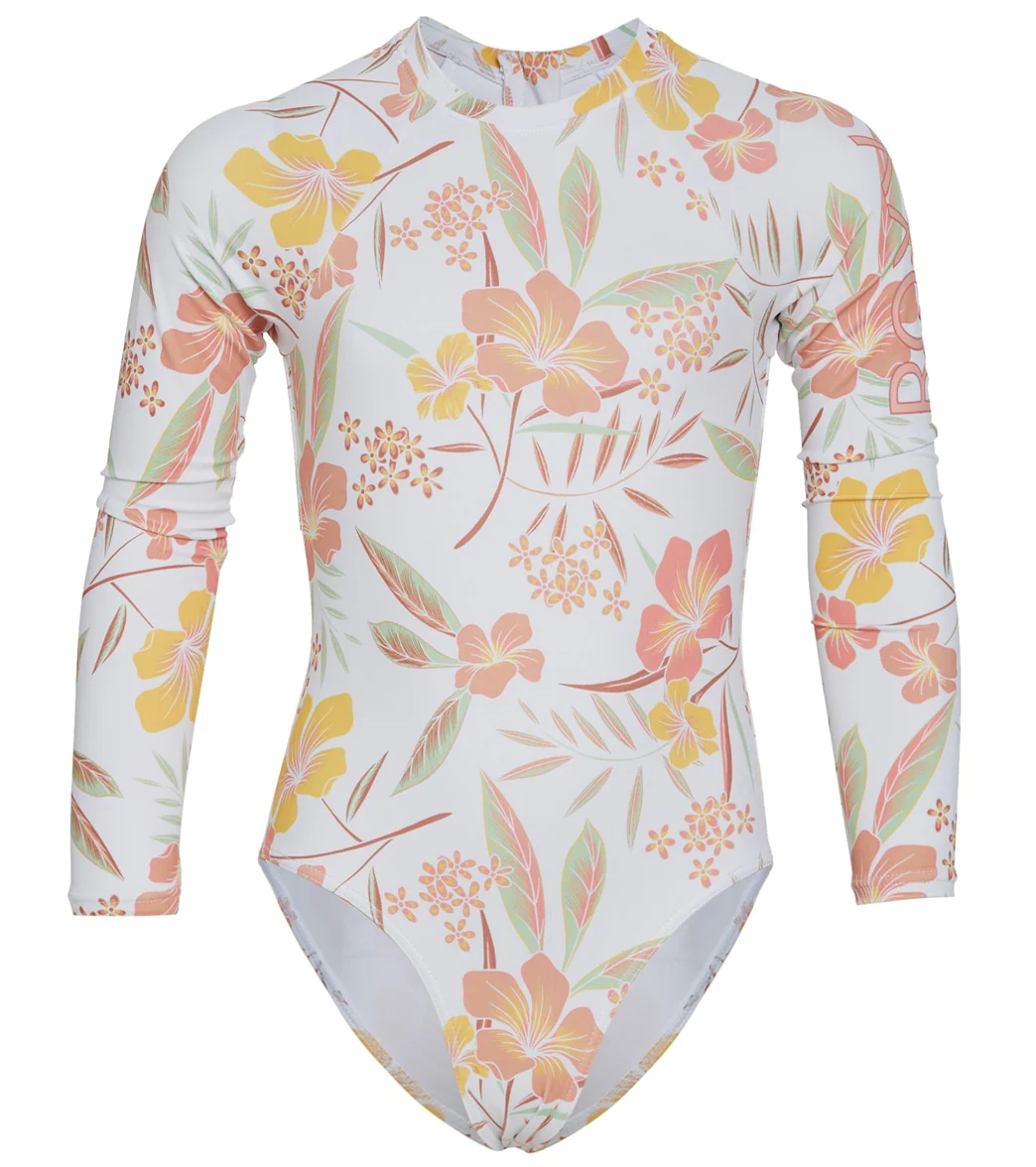 Roxy Girls' Life Enjoyers Long Sleeve One Piece Swimsuit (Big Kid) - Image 4