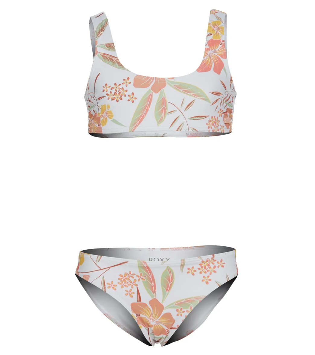 Roxy Girls' Life Enjoyers Two Piece Bikini Set (Big Kid)