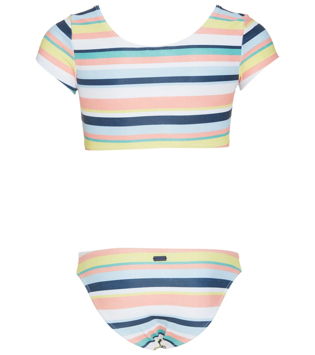 Roxy Girls' Malibu Story Crop Top Bikini Set (Big Kid) - Image 2