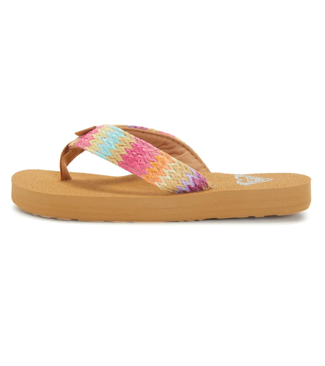 Roxy Girls' RG Porto Raffia Flip Flops (Little Kid, Big Kid) - Image 2