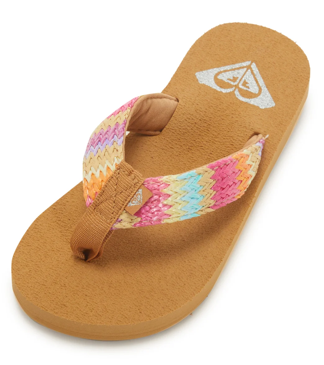 Roxy Girls' RG Porto Raffia Flip Flops (Little Kid, Big Kid) - Image 6