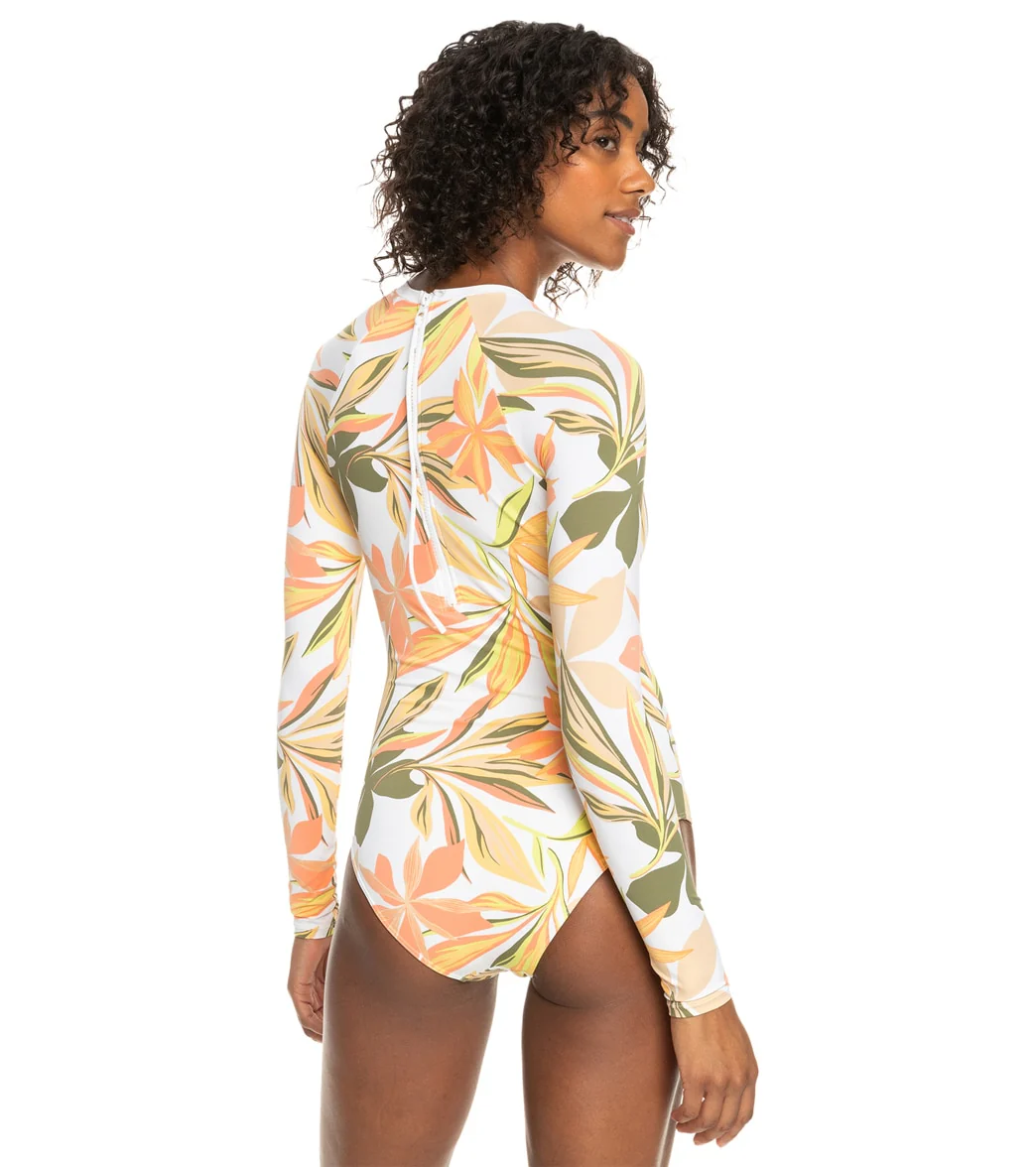 Roxy Women's Onesie PRT Mix Solid Long Sleeve One Piece Swimsuit