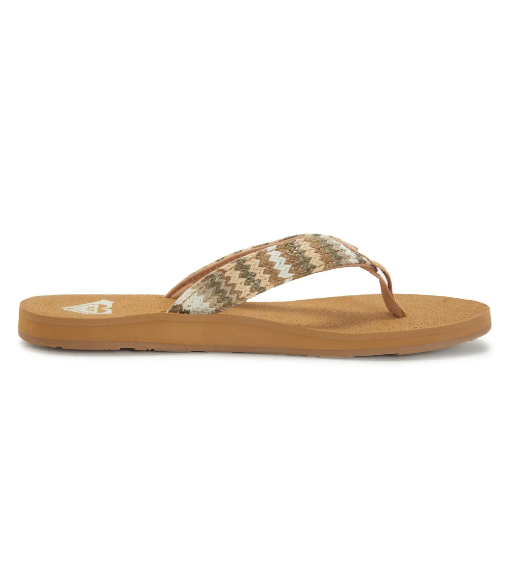 Roxy Women's Porto Raffia Flip Flops - Image 3