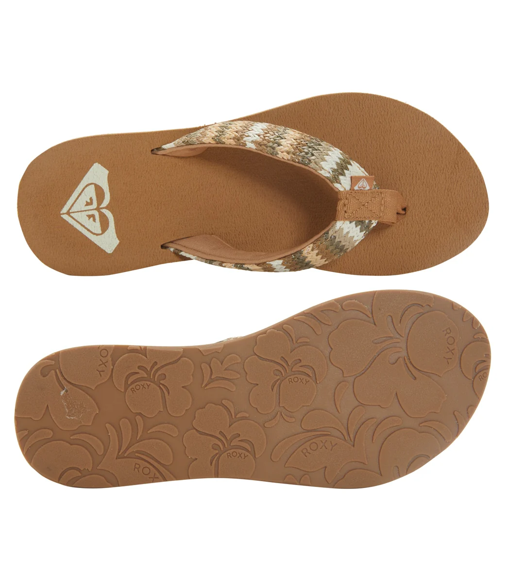 Roxy Women's Porto Raffia Flip Flops - Image 4