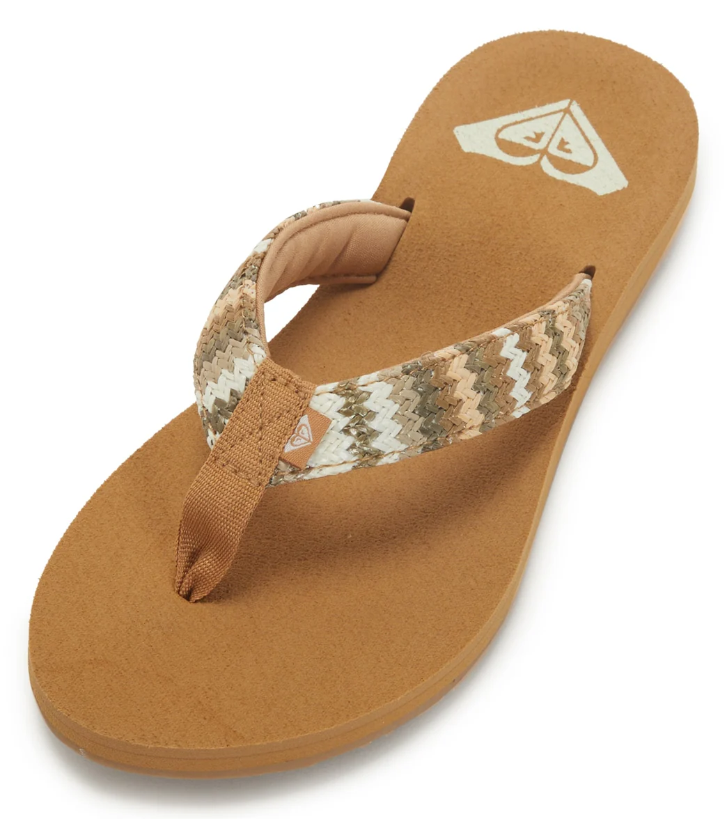 Roxy Women's Porto Raffia Flip Flops - Image 7