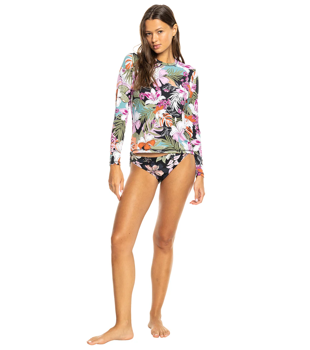 Roxy Women's Sea Skippin Tropical UPF 50+ Long Sleeve Rash Guard - Image 4