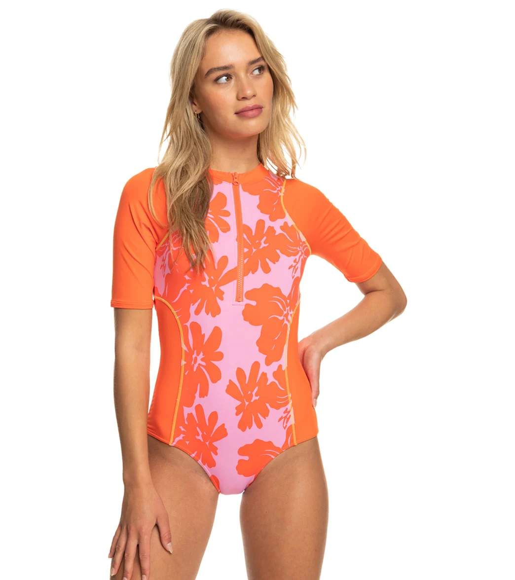 Roxy Women's Surf Kind Kate Short Sleeve One Piece Swimsuit