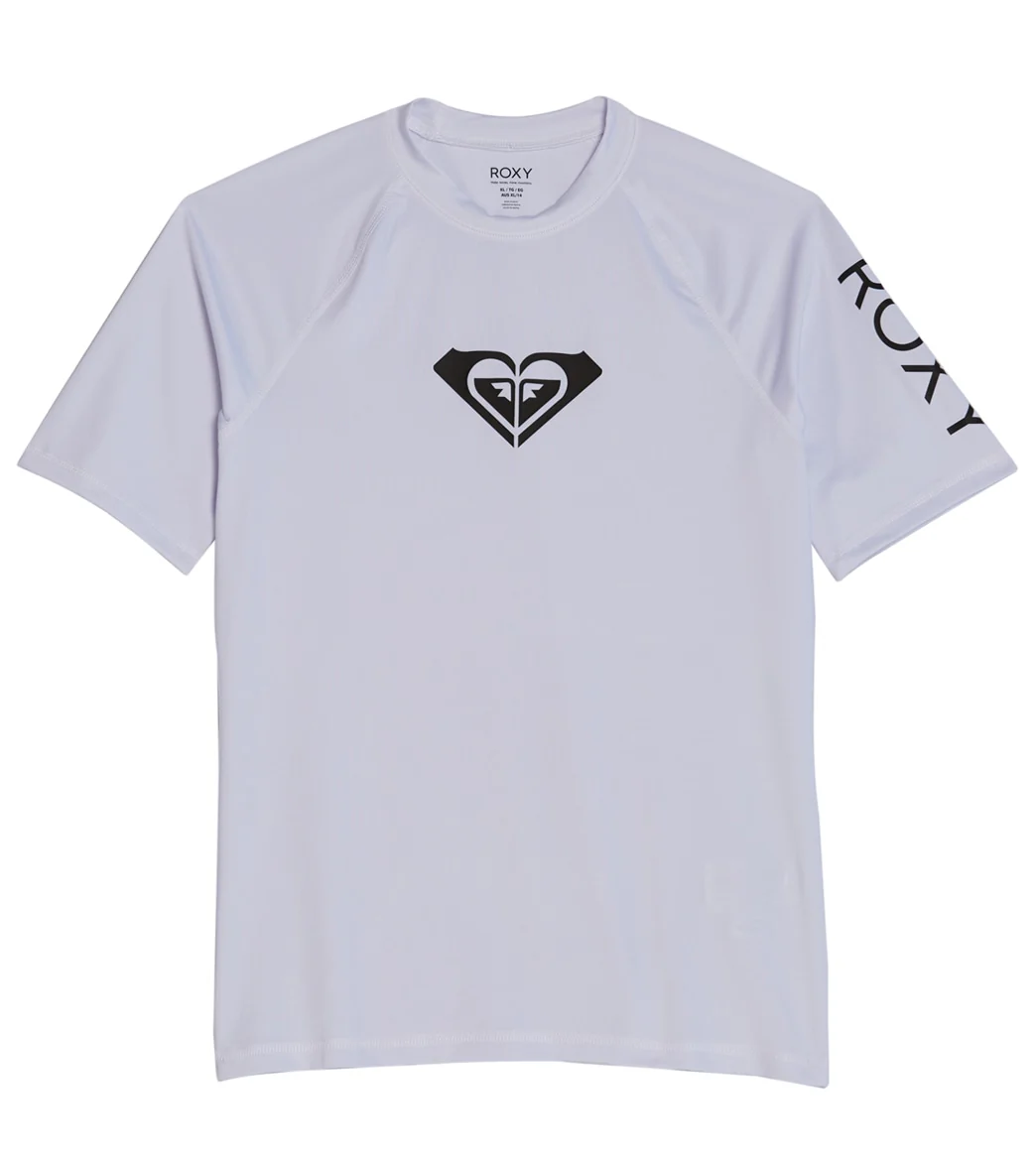 Roxy Women's Whole Hearted Short Sleeve UPF 50 Rash Guard