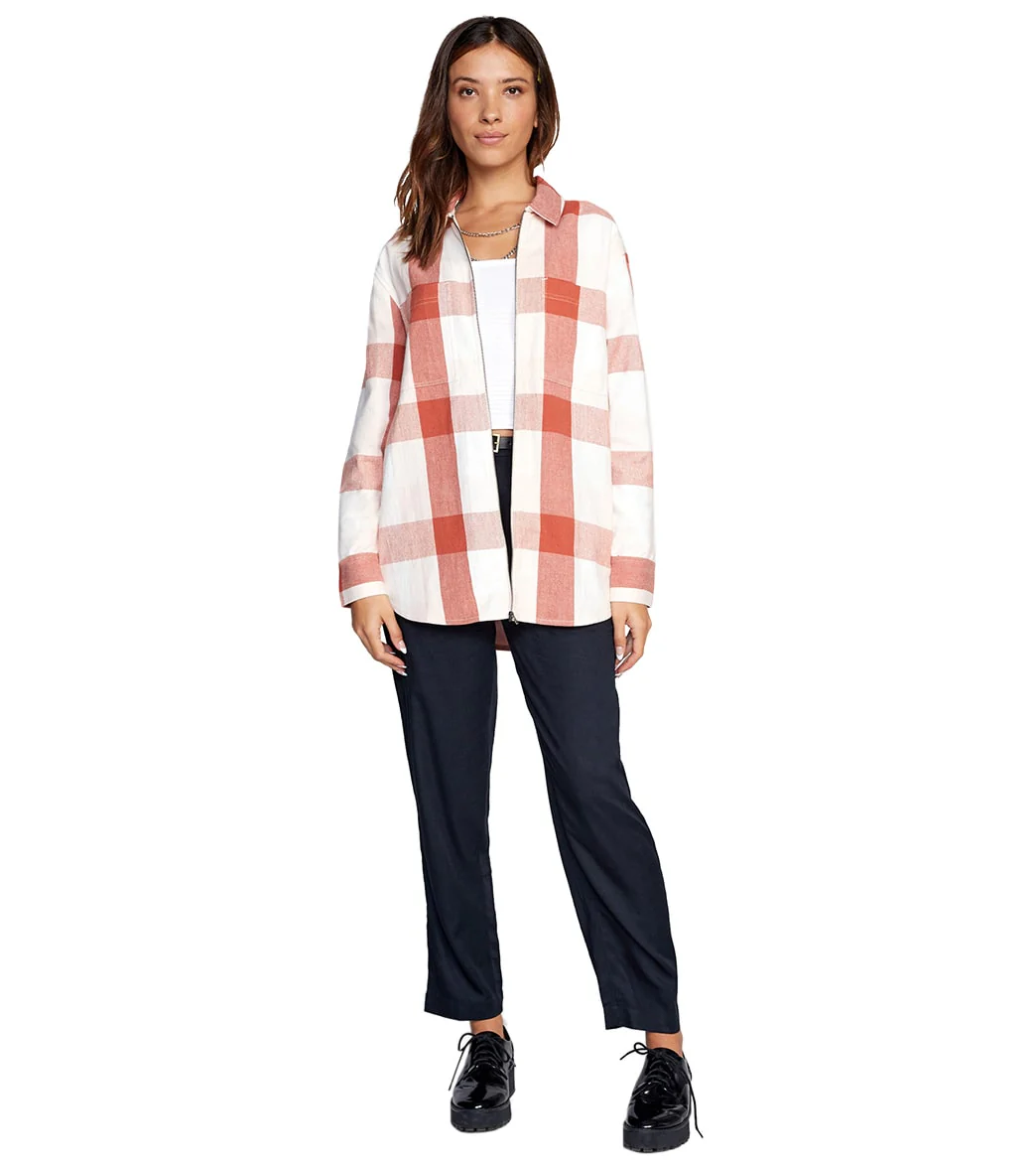 RVCA Women's Decades Zip Flannel - Image 4