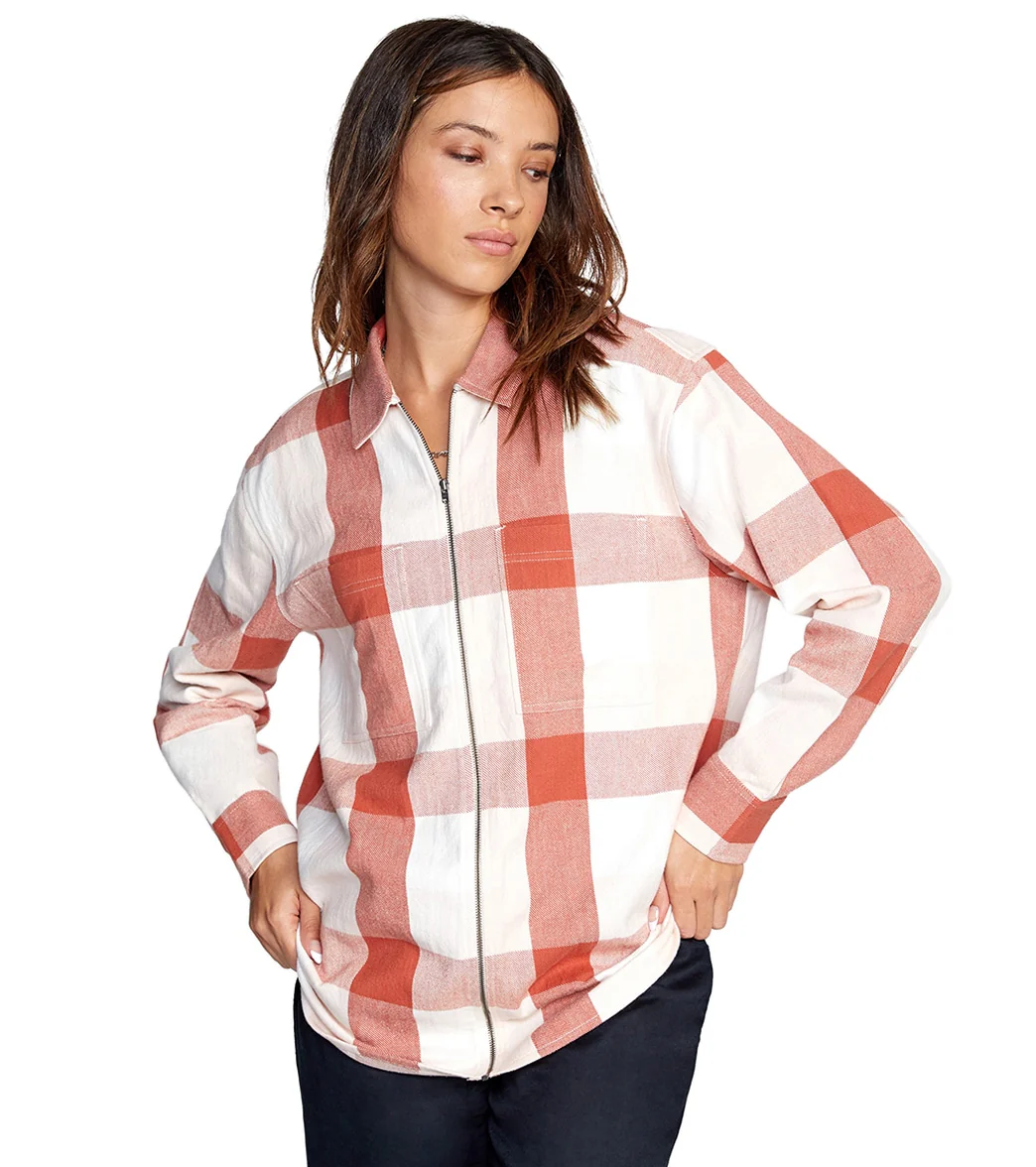 RVCA Women's Decades Zip Flannel - Image 5