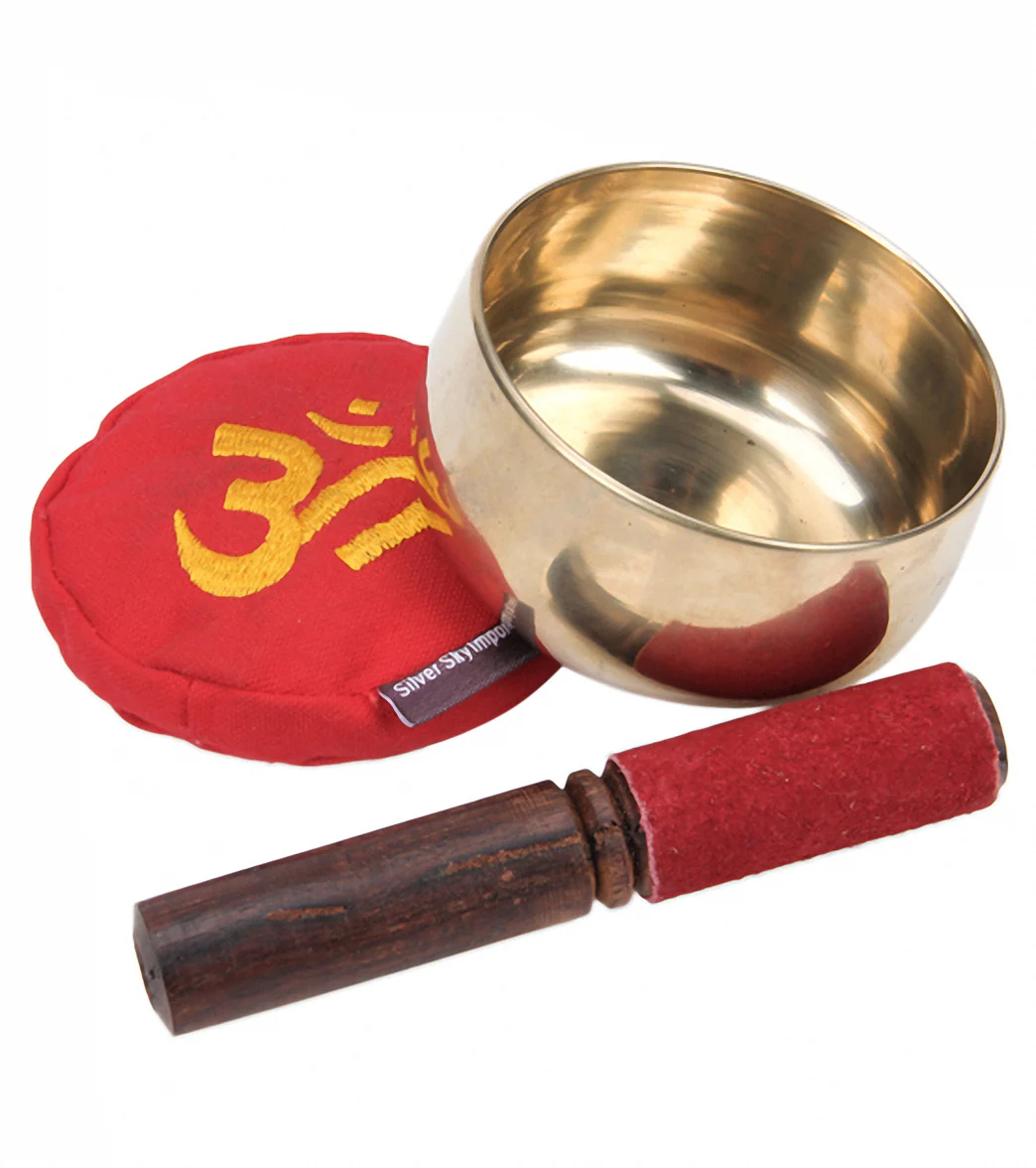 Sacred Space Golden Cast Tibetan Singing Bowl 4" - Image 2