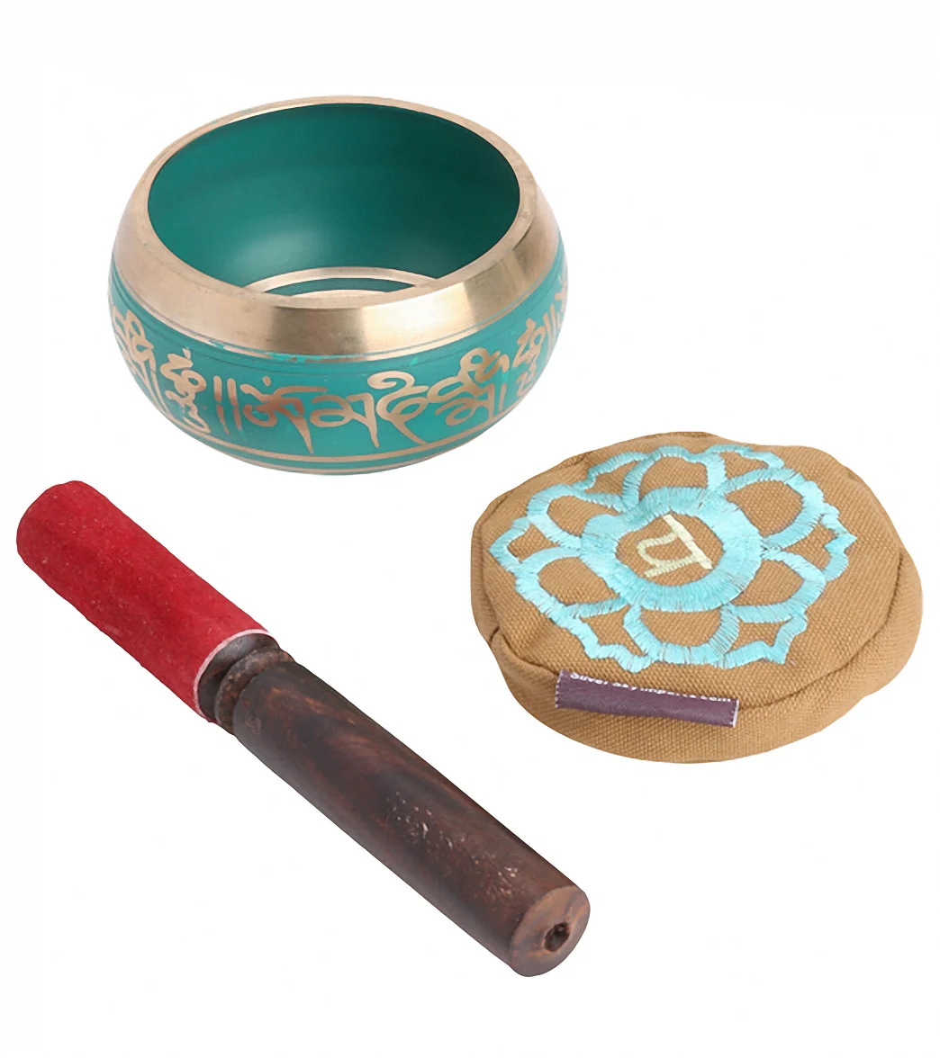 Sacred Space Green Cast Tibetan Singing Bowl 4.5" - Image 2