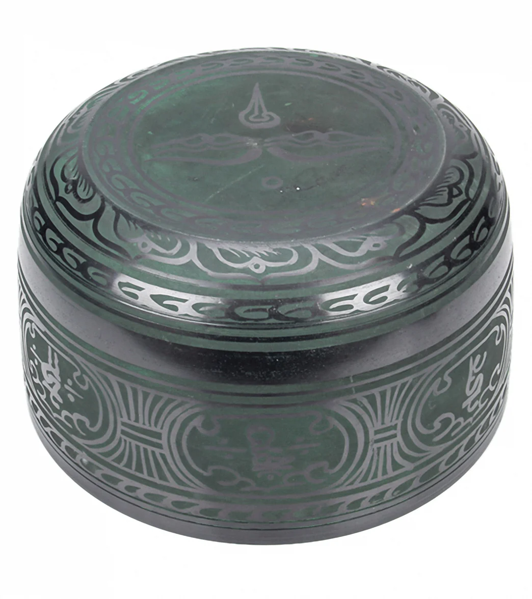 Sacred Space Healing Note New Etched D Chakra Tibetan Singing Bowl 10.75" - Image 3