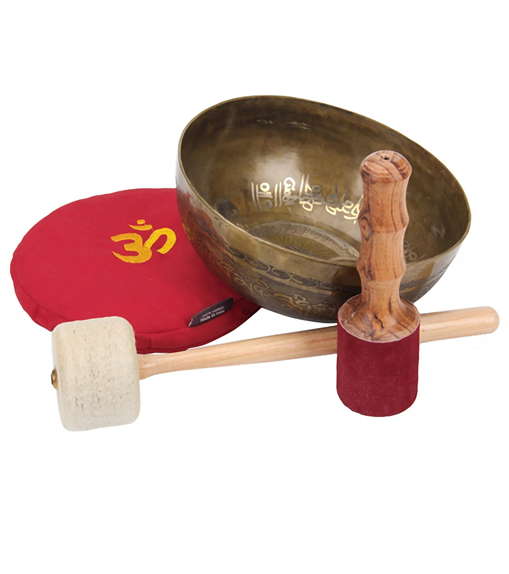 Sacred Space LG Healing Note Golden Buddha B Chakra Tibetan Singing Bowl - Image 2