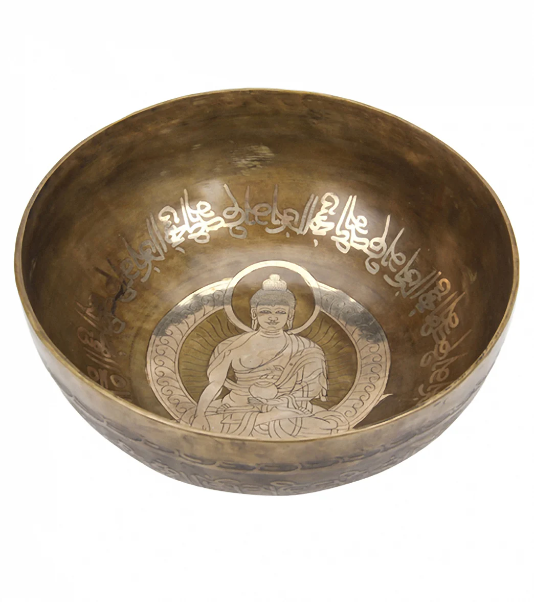 Sacred Space LG Healing Note Golden Buddha B Chakra Tibetan Singing Bowl - Image 4
