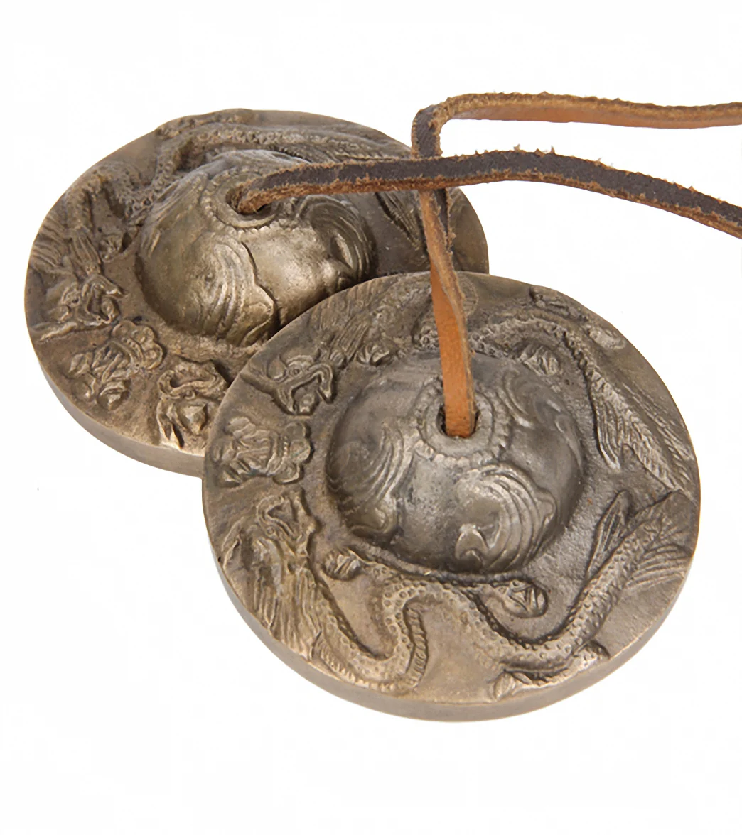 Sacred Space Med Dragon Meditation Tibetan Gong Tingsha Cymbals - Image 3