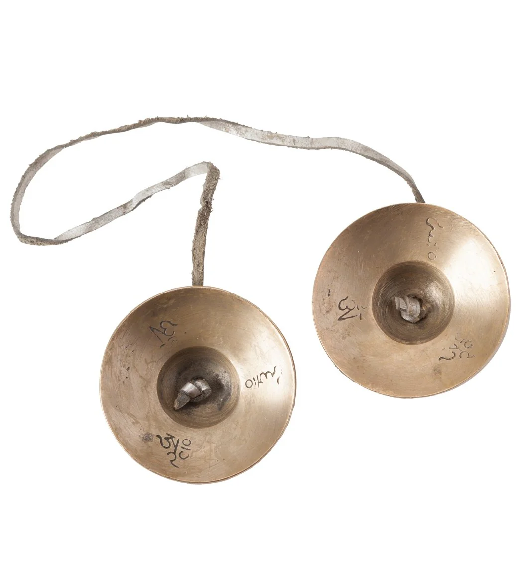 Sacred Space Med Unique Om Mani Padme Hum Tibetan Gong Tingsha Cymbals - Image 2