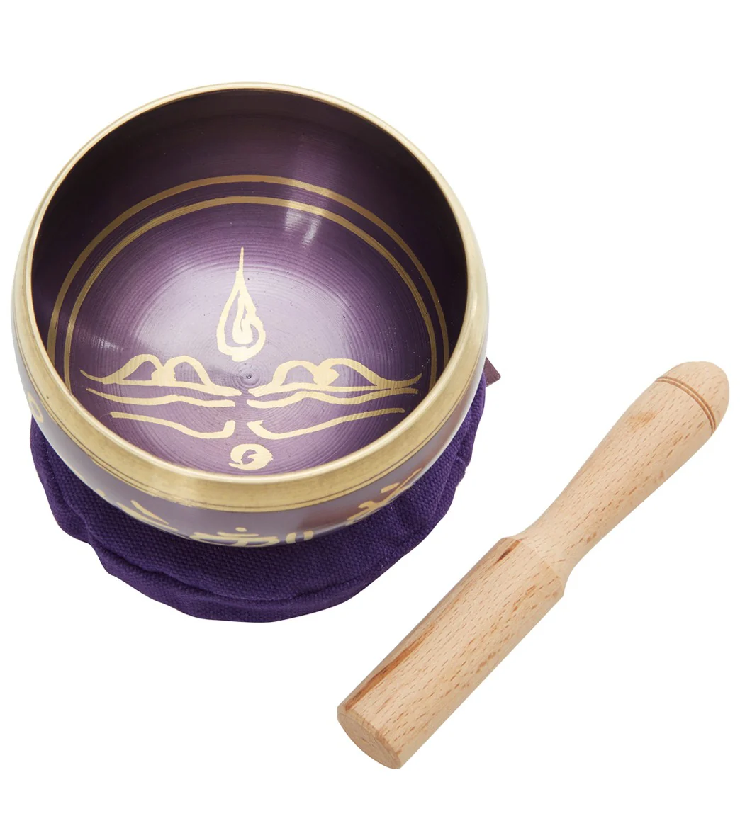 Sacred Space Purple Cast Tibetan Singing Bowl 4" - Image 2
