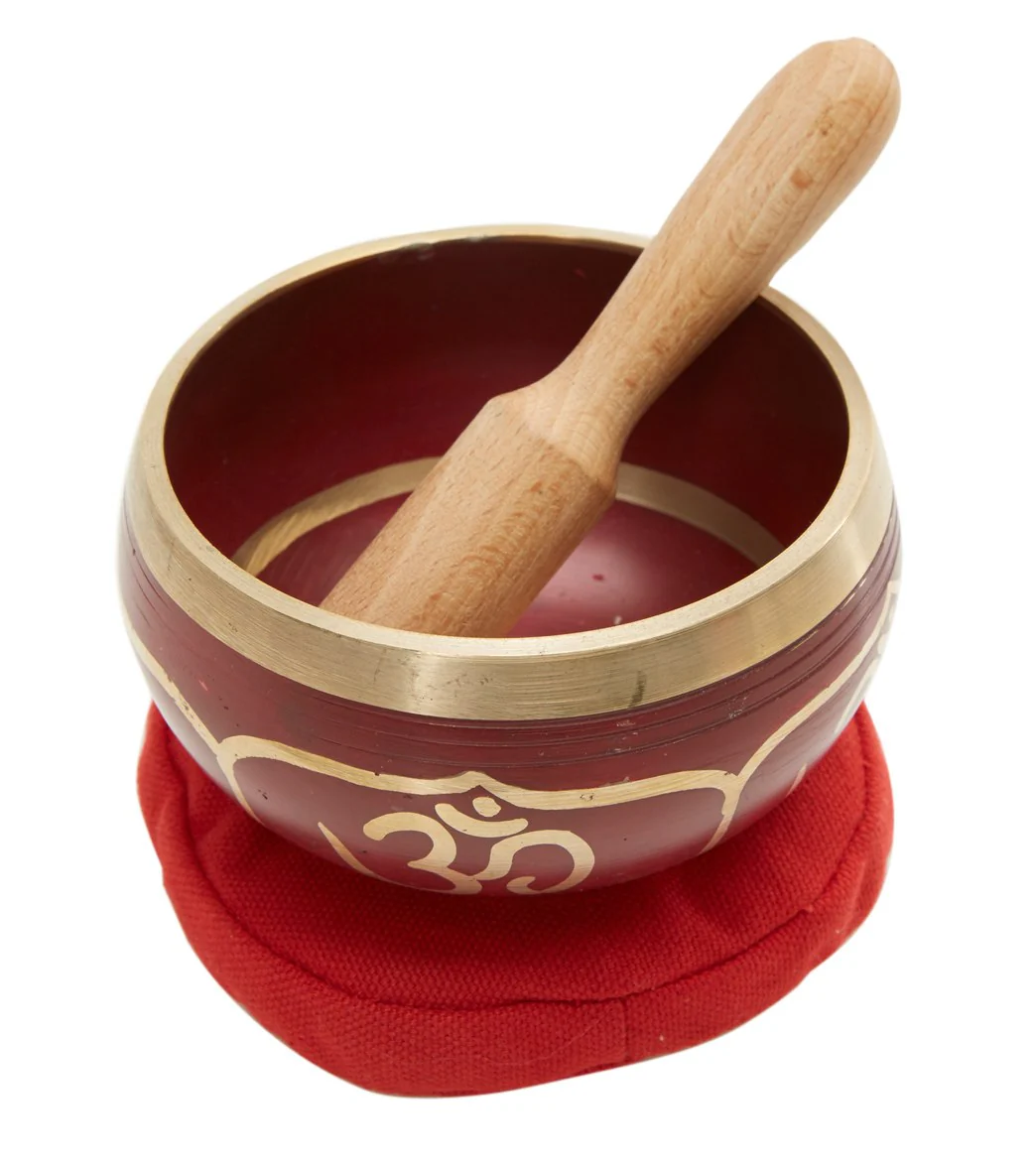 Sacred Space Red Cast Himalayan Singing Bowl 4" - Image 2