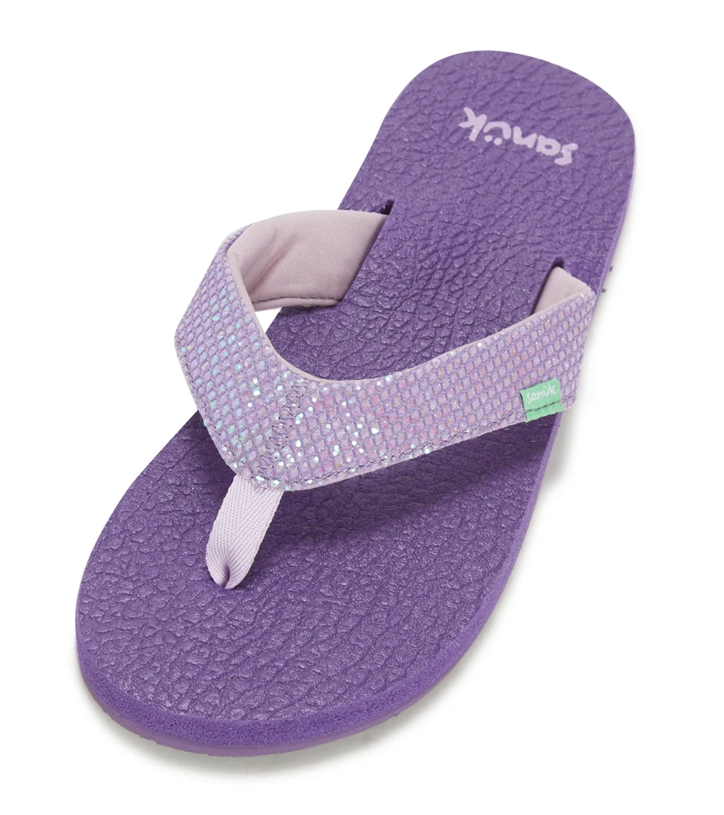 Sanuk Girls' Yoga Glitter Flip Flop (Big Kid) - Image 13