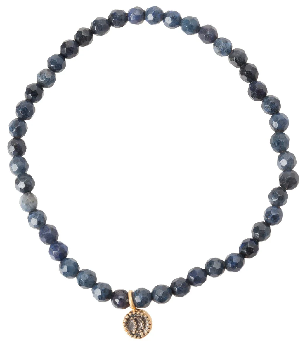 Satya Jewelry Dumorite w/ Moon Beaded Bracelet