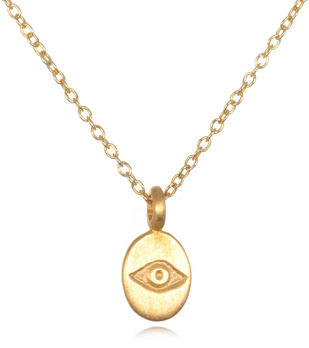 Satya Jewelry Gold Evil Eye Necklace