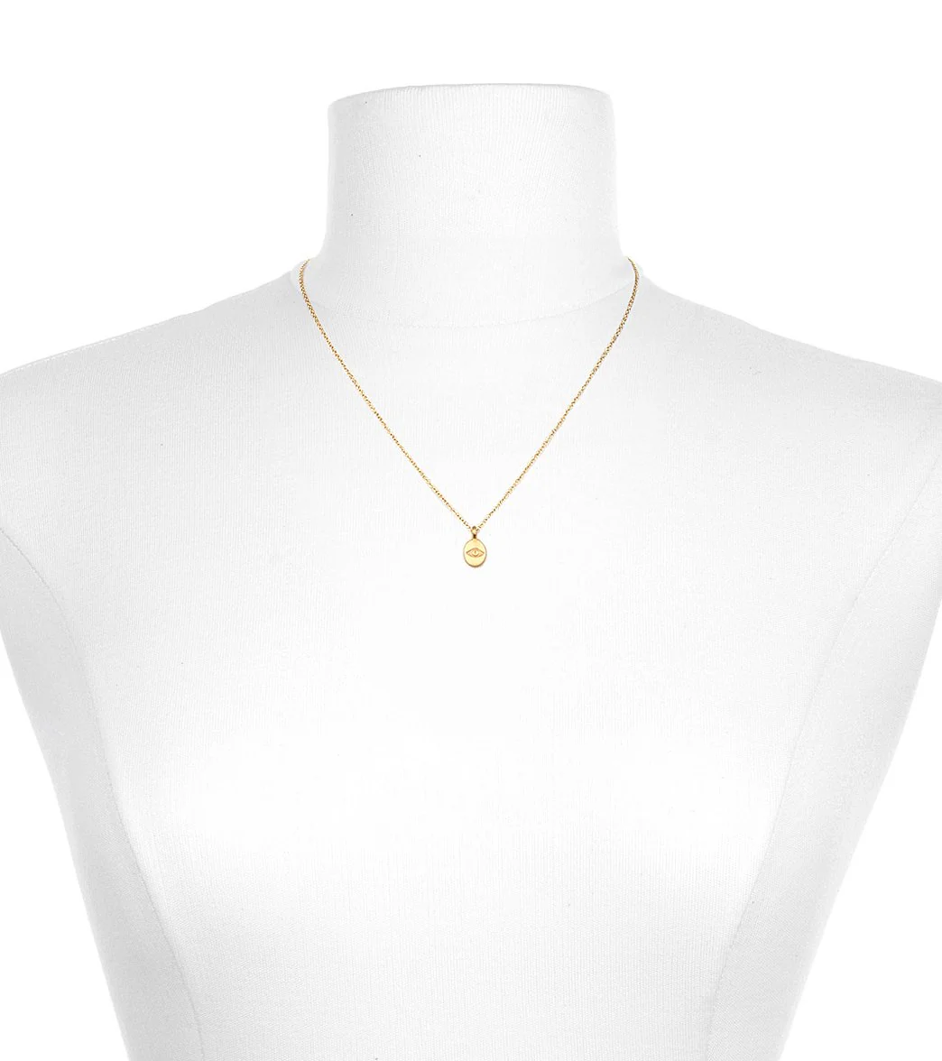 Satya Jewelry Gold Evil Eye Necklace - Image 3