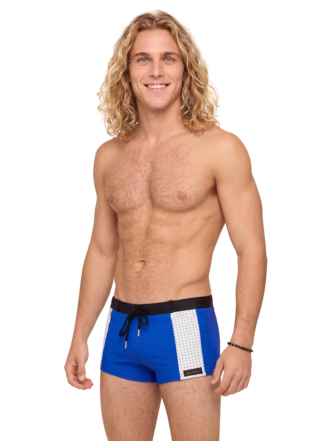 Sauvage Men's Perforated Sidepanel Square Leg Swimsuit - Image 27