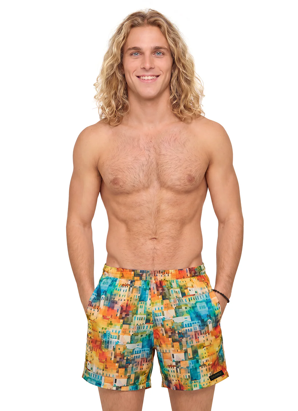 Sauvage Men's Portofino Italian Swim Trunks - Image 3