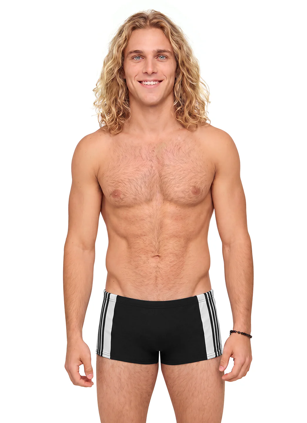 Sauvage Men's Side Stripe Square Leg Swimsuit - Image 12