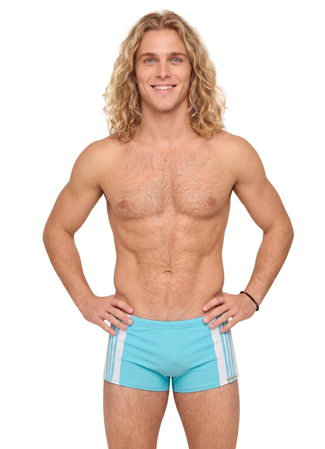 Sauvage Men's Side Stripe Square Leg Swimsuit - Image 20