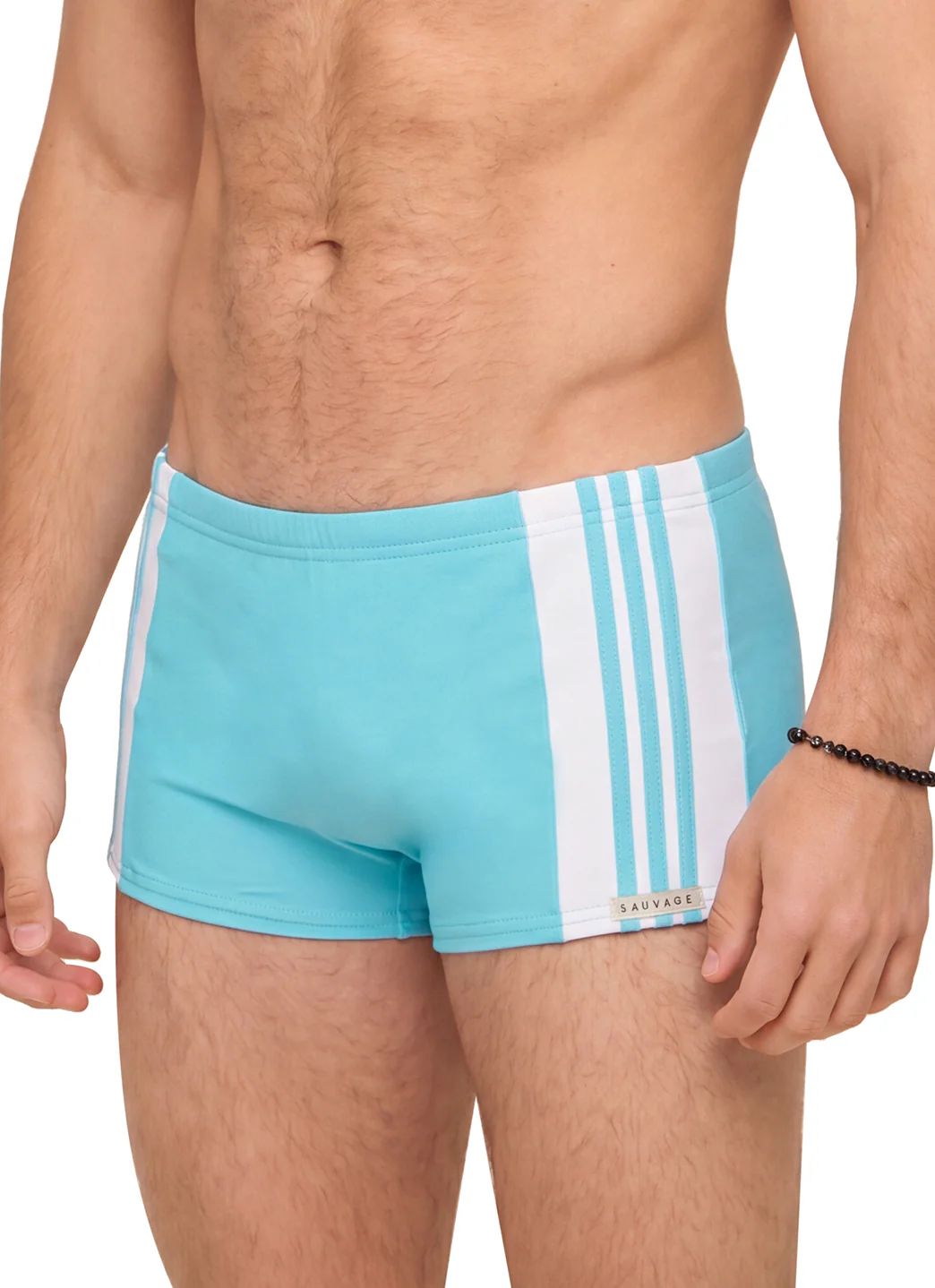 Sauvage Men's Side Stripe Square Leg Swimsuit - Image 22