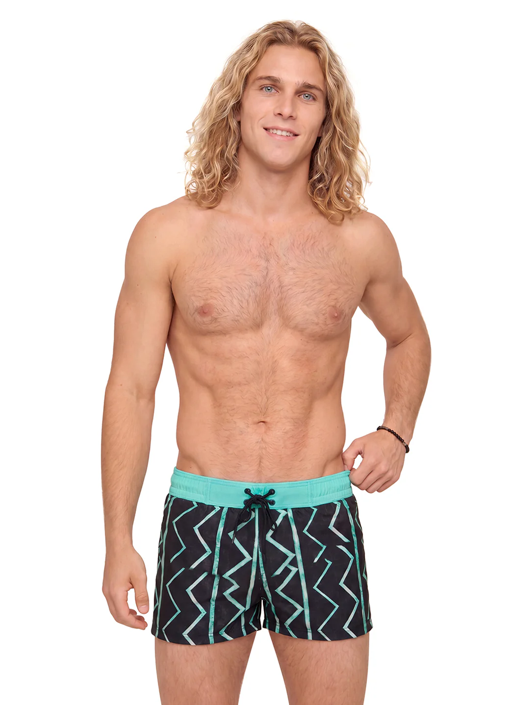 Sauvage Men's Vintage Retro Lycra Swim Trunks