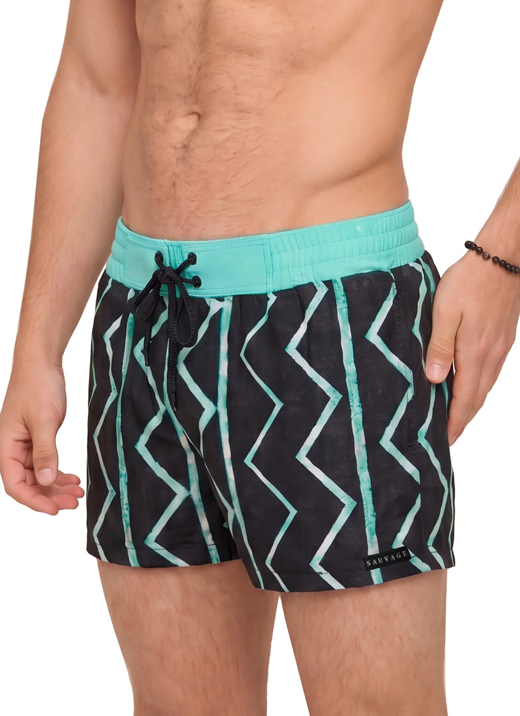 Sauvage Men's Vintage Retro Lycra Swim Trunks - Image 7