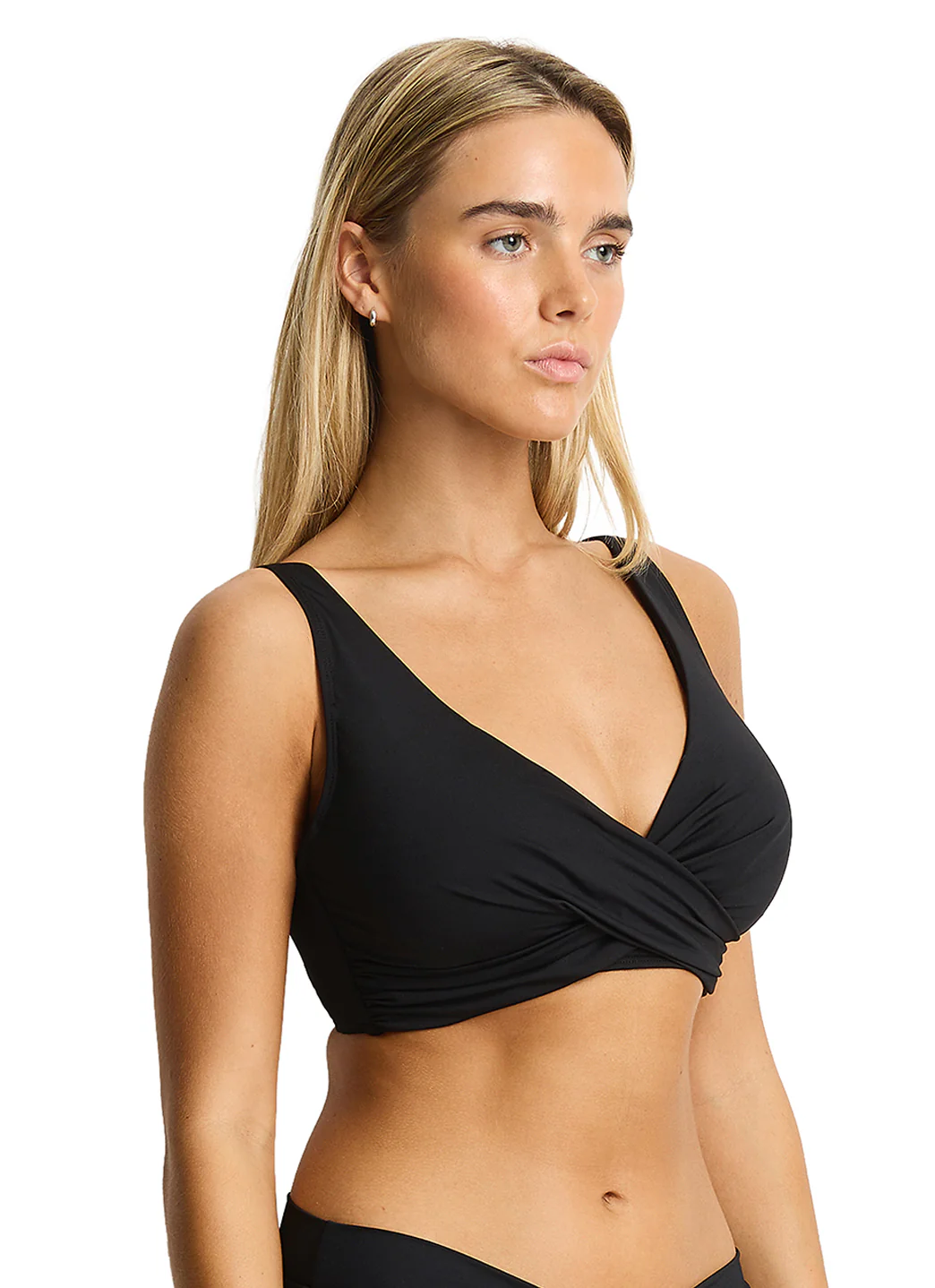 Sea Level Women's Essentials Edit Cross Front Tie Back Bikini Top - Image 4
