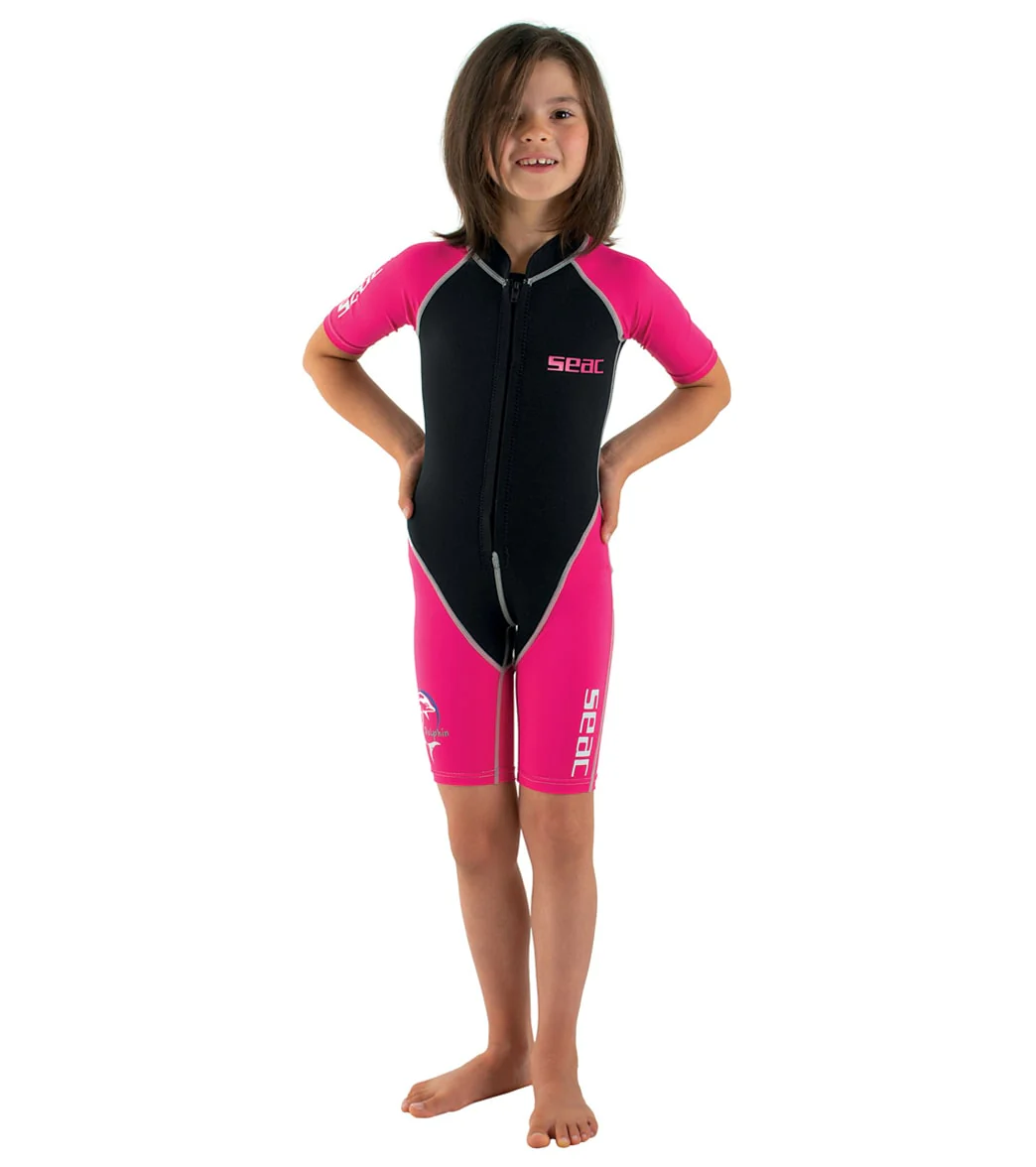 Seac USA Girls' 1.5mm Short Sleeve Dolphin Springsuit Wetsuit - Image 4